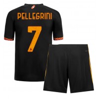 Koszulka piłkarska AS Roma Lorenzo Pellegrini #7 Strój Trzeci dla dzieci 2023-24 tanio Krótki Rękaw (+ Krótkie spodenki)